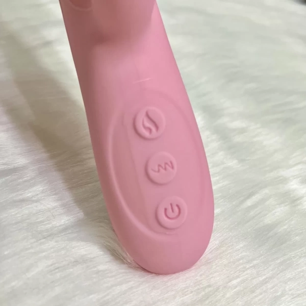 Dương đa năng rung liếm ngoáy thụt ấm nóng có nhánh phụ 5