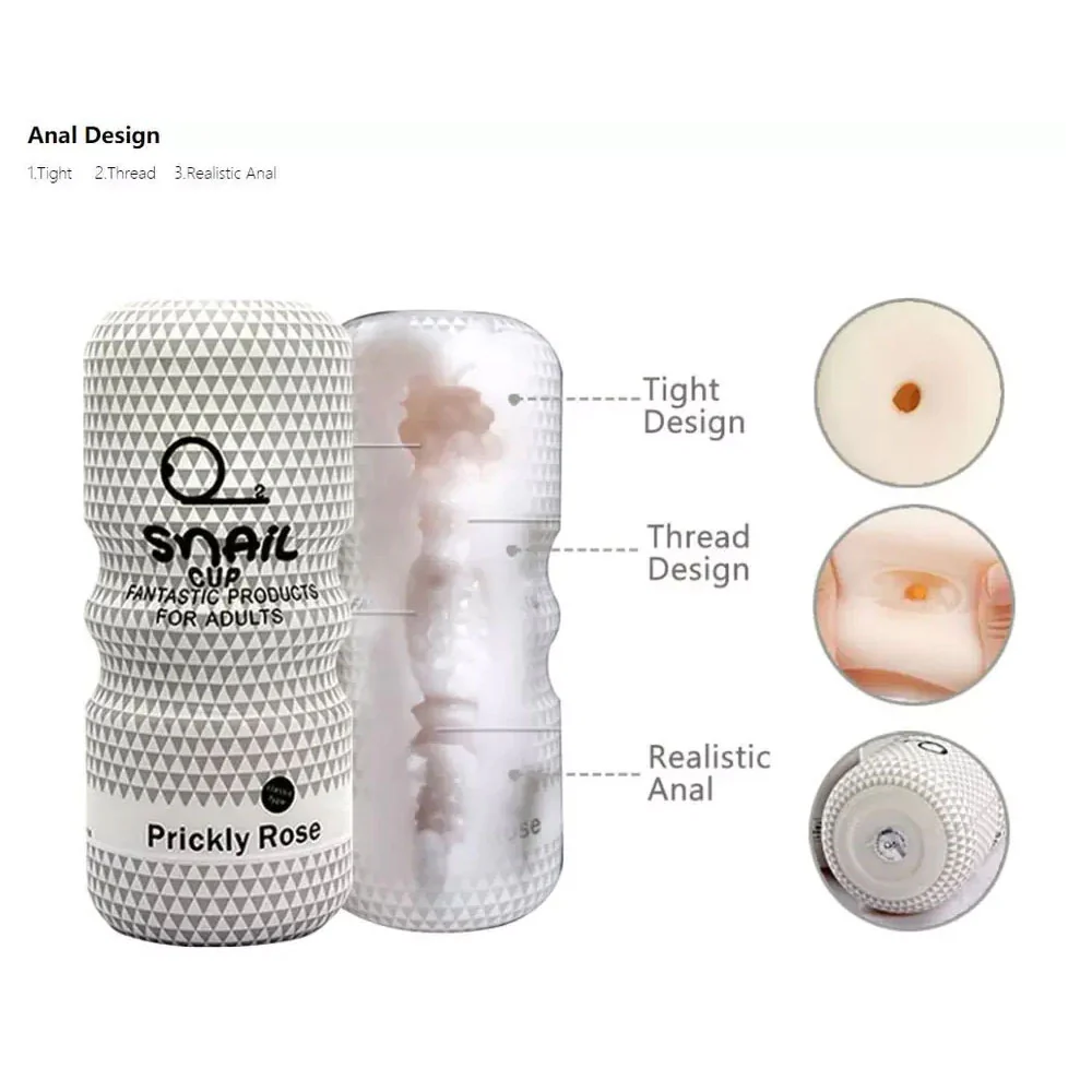 Sextoy âm đạo giả cốc Ốc sên màu bạc 3