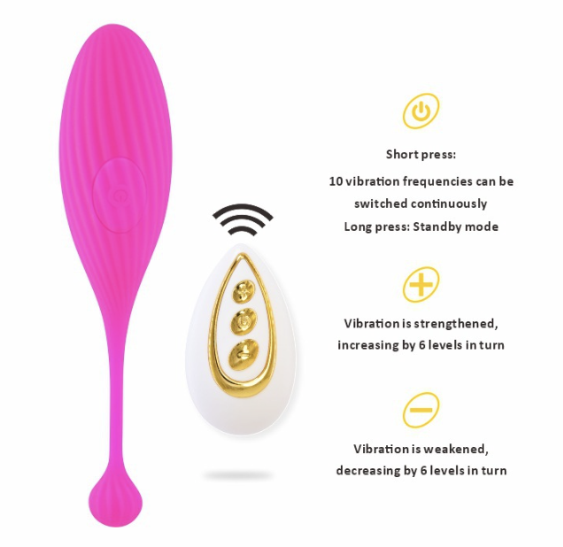 Trứng tình yêu nòng nọc rung mạnh mẽ có điều khiển 4