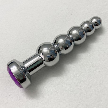 Dụng cụ kích thích hậu môn Inox chân dế pha lê 1