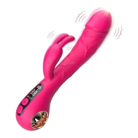 Máy massage Rabbit màn hình LED tai thỏ rung kích thích