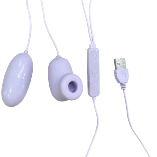 Trứng Rung 2 đầu Trái Tim Rung-Hút cực khoái