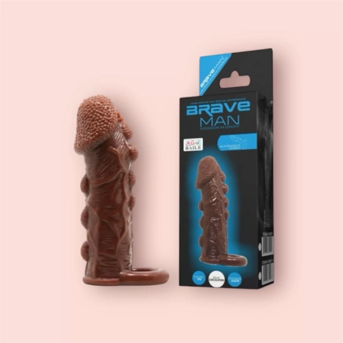 Bao cao su donzen bi Brave Man có quai đeo màu nâu và màu da