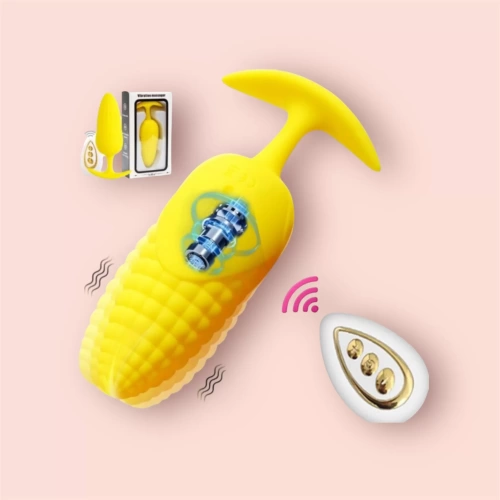 Sextoy kích âm đạo, hậu môn hình bắp ngô rung đa tần số