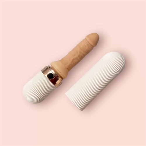 Dương vật giả rung thụt, phát nhiệt Dibe có nắp đậy