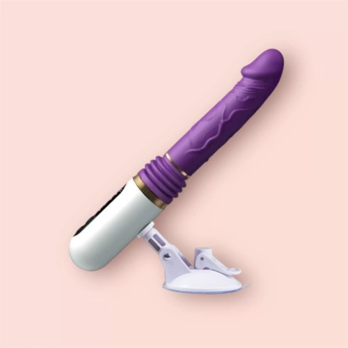 Dương vật Tím có đế với 5 chế độ thụt 8 chế độ rung cực mạnh