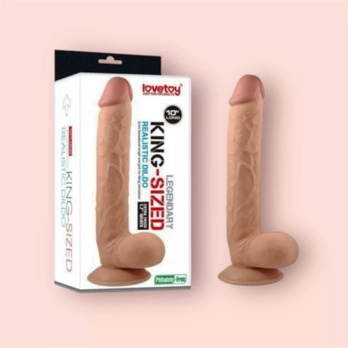 Dương không rung 10 inch Lovetoy King hàng khủng có đế 