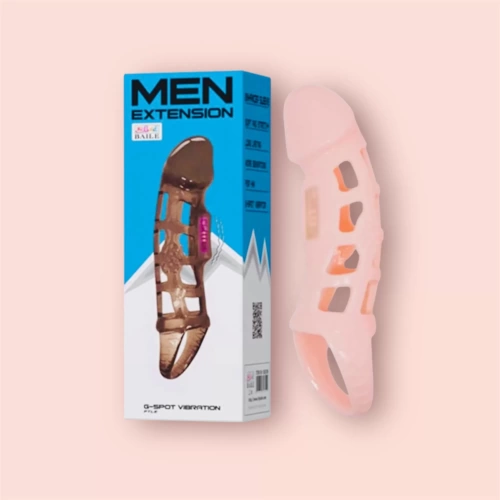 Bao cao su donzen lưới MEN Extension có quai đeo thân rung